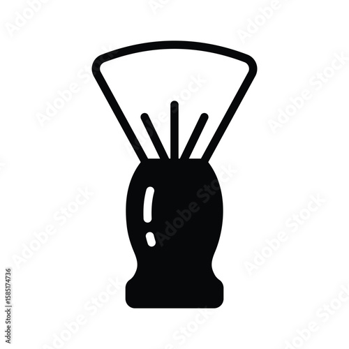 Easy to edit glyph icon of shaving brush