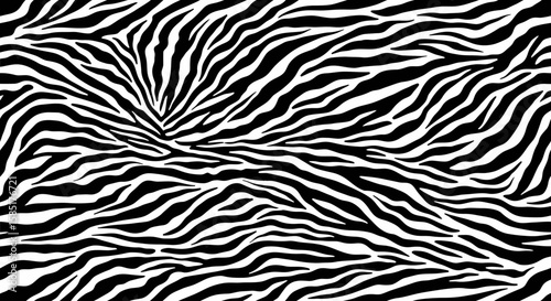 Zebra Stripe Texture: A striking and high-contrast pattern of black and white zebra stripes, creating a dynamic and eye-catching texture, ideal for various creative projects.