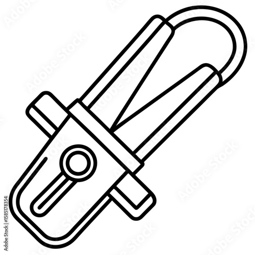 Industrial Clamp Icon in Clean Line Style