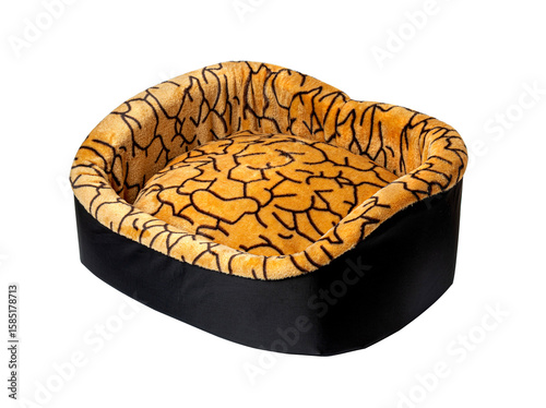 Empty pet bed providing comfort and relaxation for cats or dogs