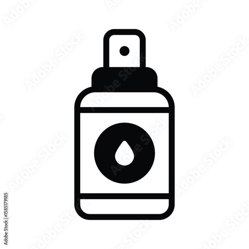 Trendy glyph icon of face spray bottle