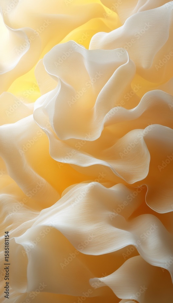 Obraz premium Abstract Gold Waves Textile Backdrop with Monochrome Colors Evoking Warm Energy and Elegance