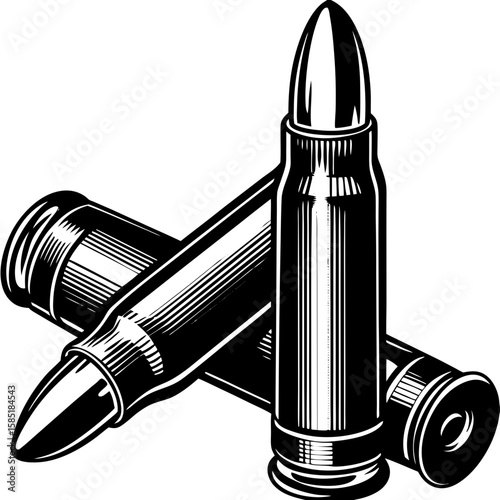 bullet (linocut style)