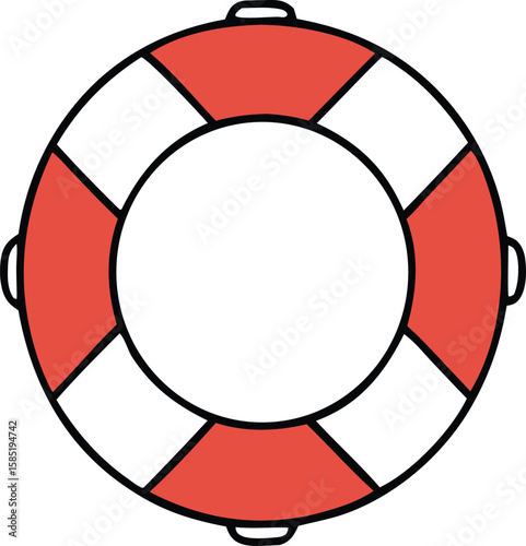 Lifesaver Ring Buoy Vector Design