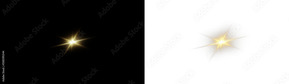 Obraz premium Futuristic Starburst Light on Dark Background