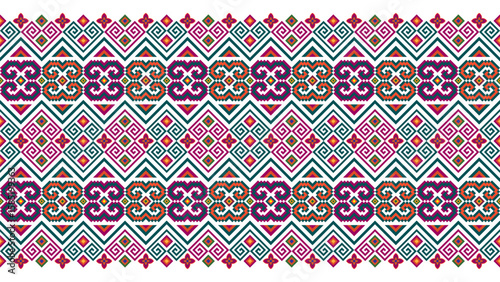 Seamless pixel fabric pattern, pastel color tone, design for background, wallpaper, cloth wrap, batik illustration, embroidery.