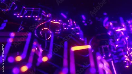4k loop of animated music stusff