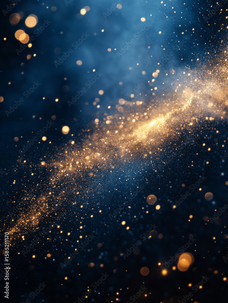 Naklejka premium Glowing galaxy and stars in the night sky, cosmic wonder