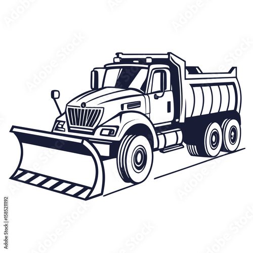 Heavy duty snow plow truck heavy duty truck winter vehicle