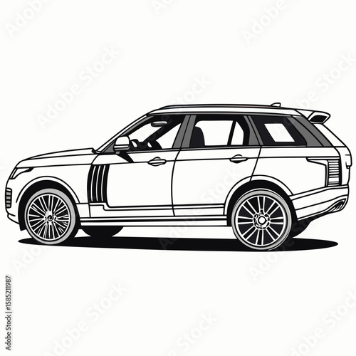 Luxury S U V Side View luxury suv vehicle
