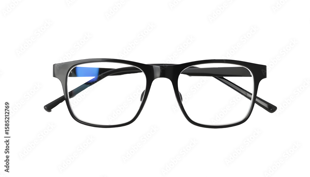 Fototapeta premium Black Designer Eyeglasses - Stylish Eye Frames | Fashion Glasses | Modern Eyewear | Professional Glasses | Premium Frames | Vision Glasses