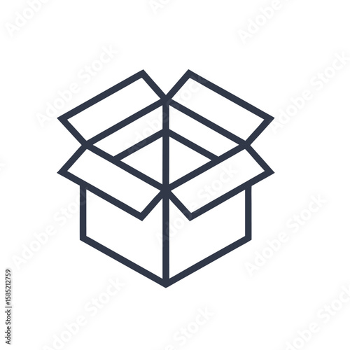 Unbox outline  vector icon.