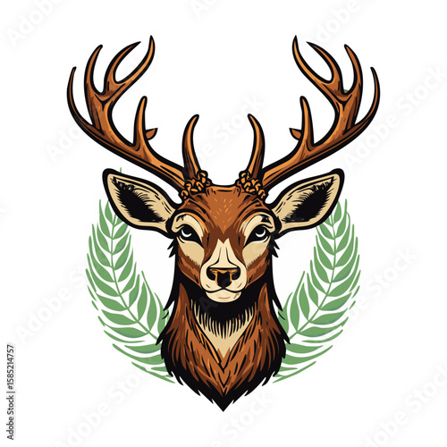 Elegant Deer Silhouette Vector Icon for Wildlife, Forest Animal, Hunting, and Nature Design Projects in Minimal Style