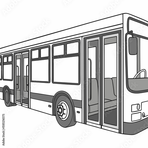 Urban transit vehicle with multiple doors and windows