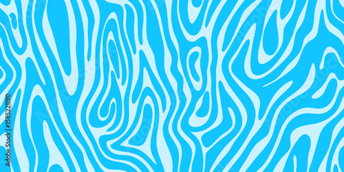 Abstract blue and light blue wavy stripes pattern background