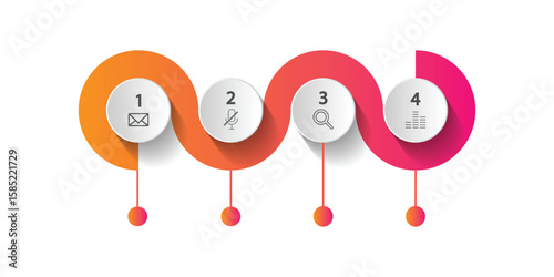 Infographic workflow stepbystep process diagram