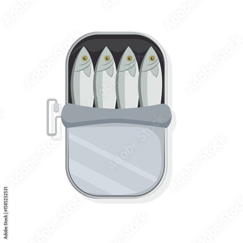 Canned Fish Icon Vector Design.