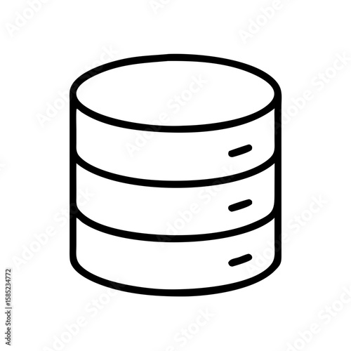 Data storage symbol representing database icon  