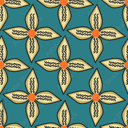 vintage floral seamless pattern. Rich with nostalgia and classic elegance, this pattern evokes the charm of a bygone era for print and textile
