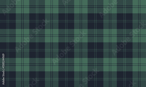 Seamless plaid pattern, navy blue, green for modern textiles or clothing design such as shirts, dresses, skirts or pants. Add a striking touch with harmonious color dimensions.
