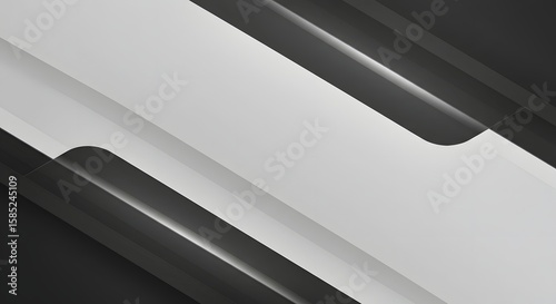 Abstract Geometric Design Featuring Smooth Black And White Lines With Elegant Contrast