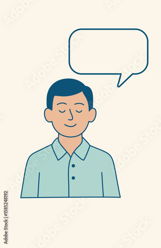 A professional with a speech bubble