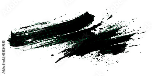 Ink splashes stencil very detailed collection. High quality manually traced. Retro grunge banners set
