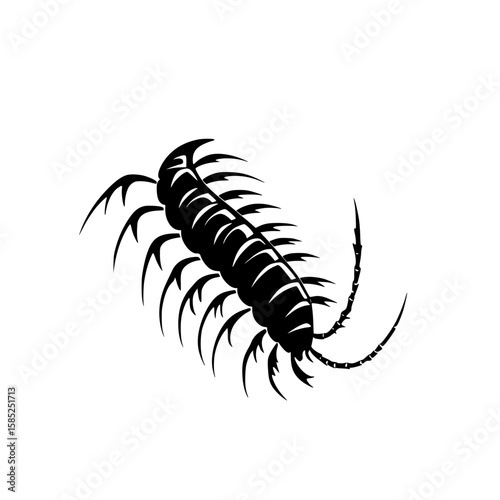 Black icon representing a crustacean-like creature often found in marine or terrestrial environments