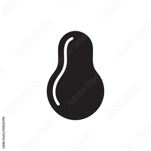 Black bell shape silhouette simple