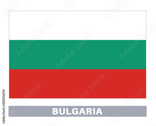 Flag of Bulgarian flag. Flag icon. Standard colors. Standard size. Rectangular flag.