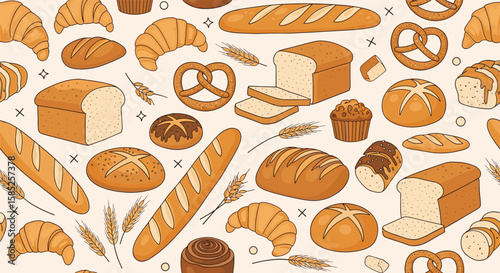 Delicious baked goods assortment freshly made everyday bakery delights