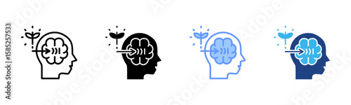 Resilience icon set multiple style collection
