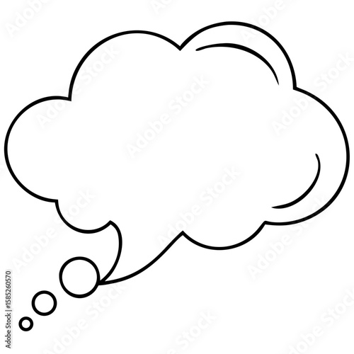 Black speech bubble silhouette design for communication and message presentation.