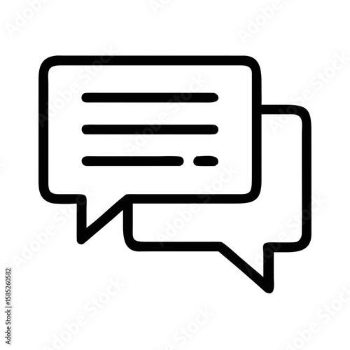 Black silhouette communication bubbles vector design on a white background concept