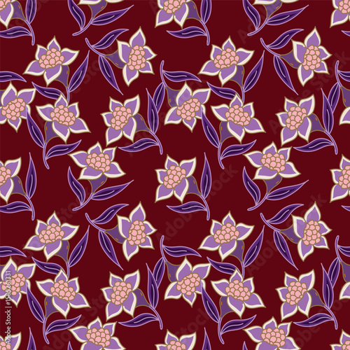 vintage floral seamless pattern. Rich with nostalgia and classic elegance, this pattern evokes the charm of a bygone era for print and textile
