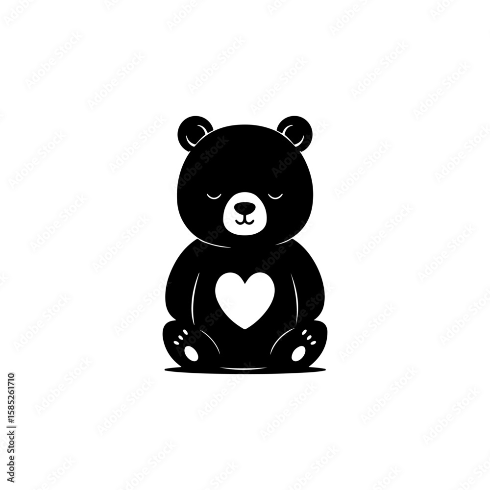 Naklejka premium teddy animal teddy bear cute cartoon icon