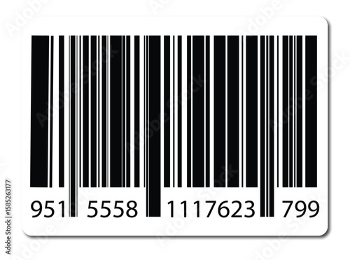 Barcode isolated. Code stripes sticker, Barcode labels. Simple fake bar code, Bar code for web design, Barcode product distribution icon