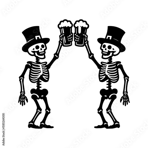 St patrick's day skeleton enjoy the pertty 