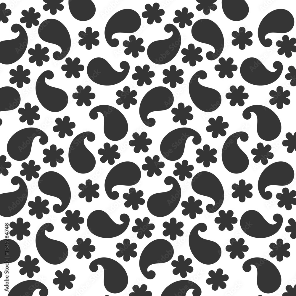 Fototapeta premium Paisley Design Pattern, fabric print, Texture, background, shirt design.