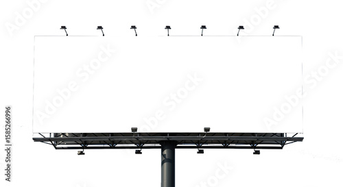 Giant Blank Billboard with Lights