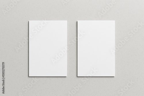 Vertical Business Card Set Mockup
