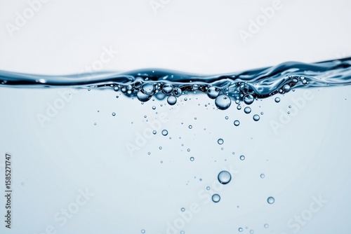 An abstract image featuring oil droplets suspended in water