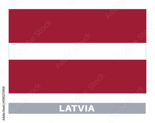 Flag of latvia. Flag icon. Standard colors. Standard size. Rectangular flag.