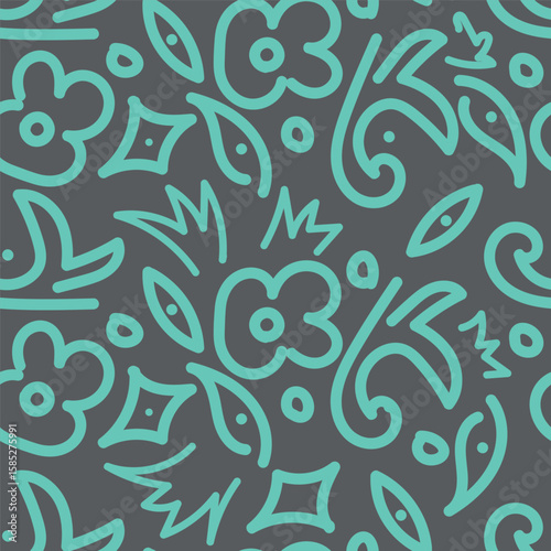 vintage floral seamless pattern. Rich with nostalgia and classic elegance, this pattern evokes the charm of a bygone era for print and textile

