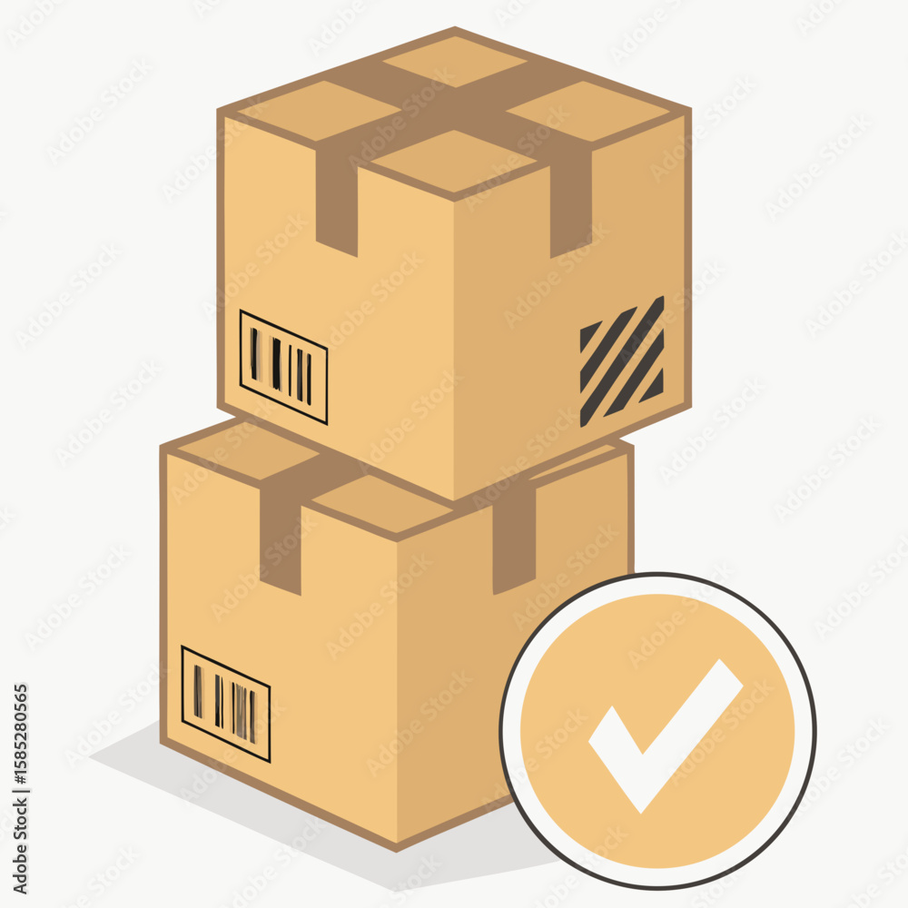 Obraz premium a stack of cardboard boxes