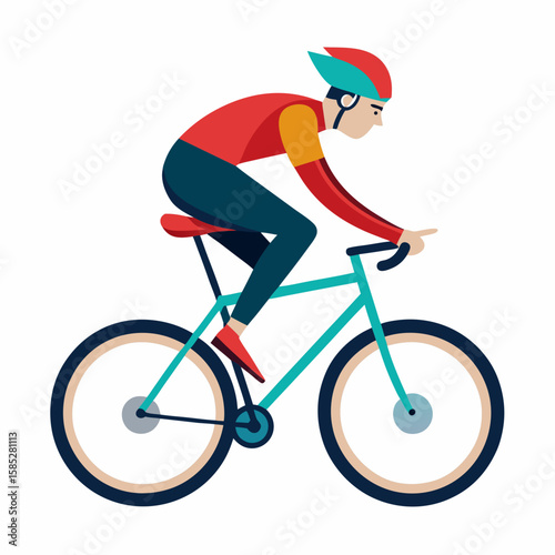 Cyclist performing a wheelie on a bicycle sport recreation