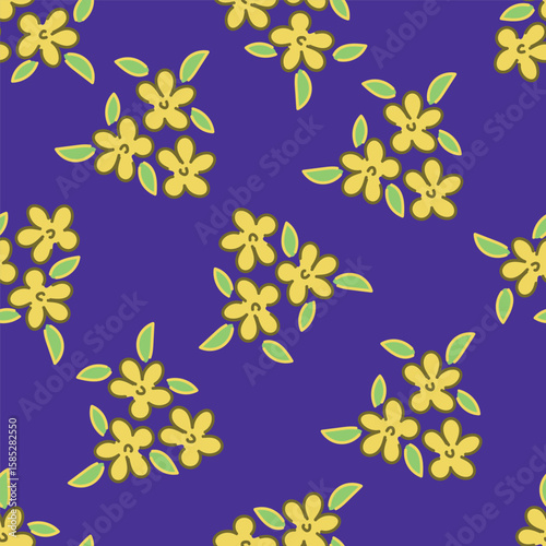 vintage floral seamless pattern. Rich with nostalgia and classic elegance, this pattern evokes the charm of a bygone era for print and textile
