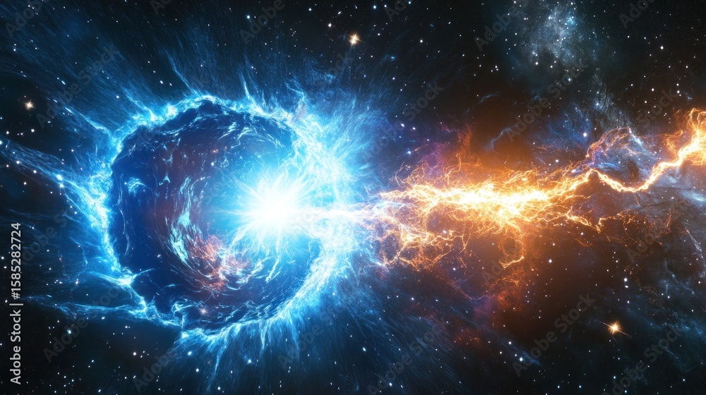 Obraz premium Cosmic explosion in space