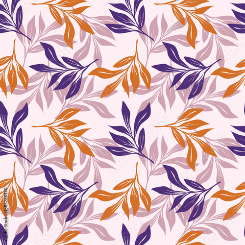 Exotic hand drawn flowers, seamless patterns with floral for fabric, textiles, clothing, wrapping paper, cover, banner, home decor, abstract backgrounds