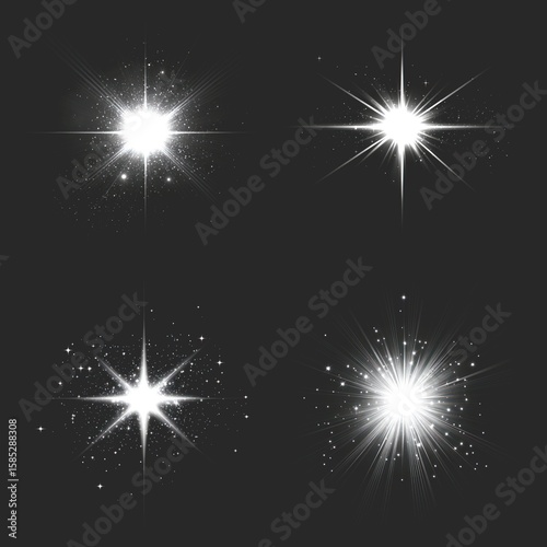 Wallpaper Mural Glowing light effect  design element set Torontodigital.ca